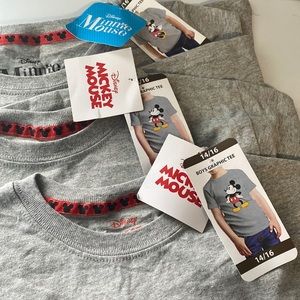 Three T-shirts Mickey and Minnie Mouse Disney Brand new